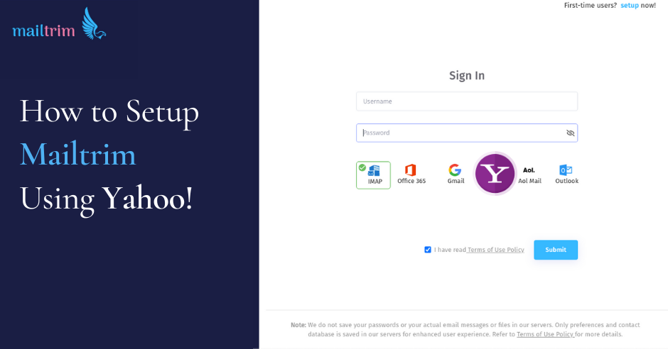 How to Setup Mailtrim with Yahoo mail